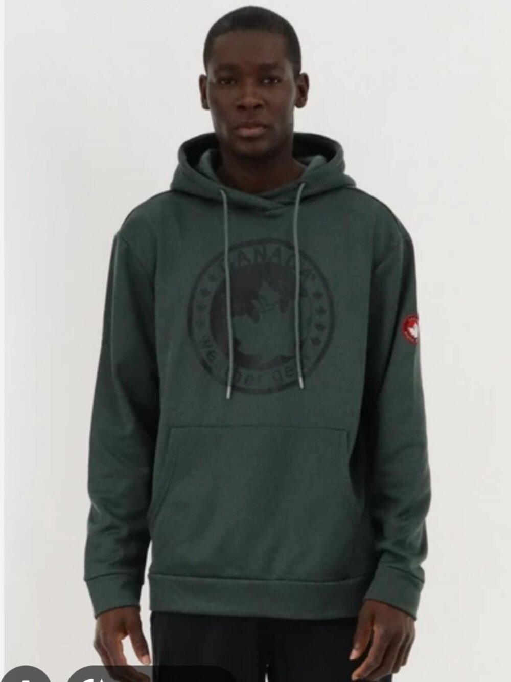 Canada Weather Gear Men's Size XL Xover Logo Hoodie Sweatshirt Dark Green Pocket